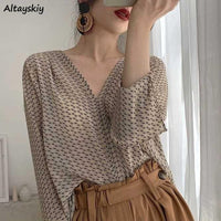 Blouses V-neck